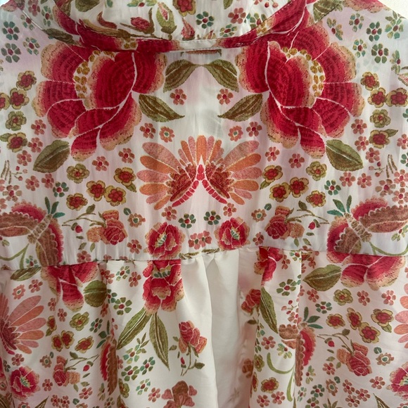 Rose & Olive Floral Top - Coral and Olive - Picture 3 of 7